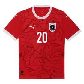 Fotbalové dres Rakousko Konrad Laimer 20 Domácí ME 2024 Krátký Rukáv
